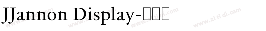 JJannon Display字体转换